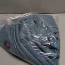 H.VERSAILTEX Linen Blackout Curtain 96 Inches Long for Bedroom/Living Room Thermal Insulated Grommet Linen Curtain Drapes Primitive Textured Burlap Effect Window Drapes 1 Panel - Heather Aegean Blue