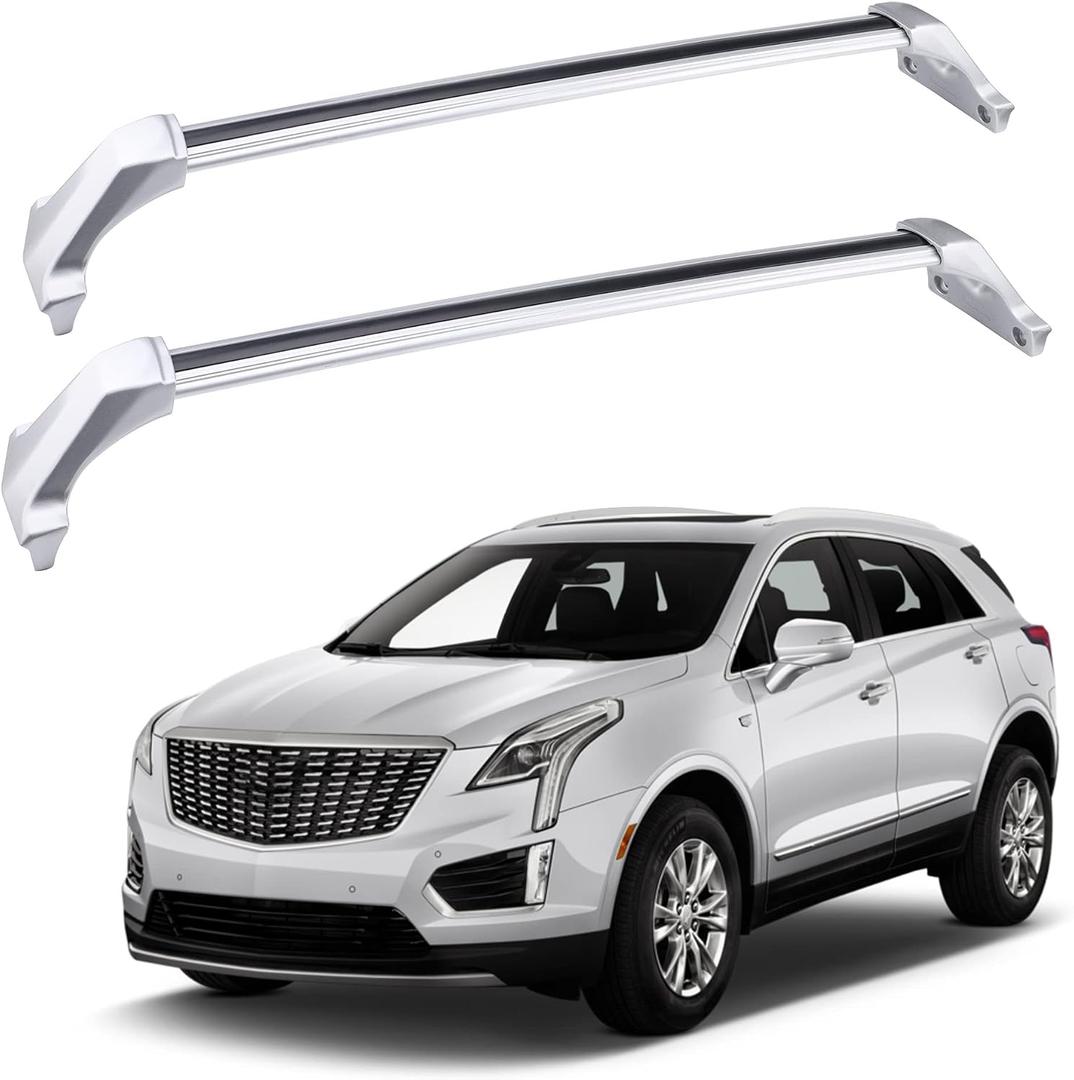 300Lbs Roof Rack Crossbars Compatible with Cadillac XT5 2017 2018 2019 2020 2021 2022 2023 2024 2025 2026, Aluminum Cross Bar for Rooftop Cargo Carrier Luggage Kayak Bicycles Snowboard