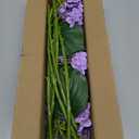 6 Pcs Faux Hydrangeas Real Touch Hydrangea Artificial Flowers Latex Large Fake Flower Long Stems for Wedding Home Party Table Centerpieces Decor (Purple)