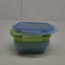 Ello Snap & Nest 10-Piece 4.5 Cup Plastic Meal Prep Set, Reusable Food Containers for Healthy Eating, Freezer, Dishwasher Safe, Seafoam