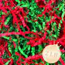 Zankubom 2 LB Crinkle Cut Paper Shred Filler Great for Gift Wrapping, Basket Fillers, Birthday, Gift Wrapping, Anniversary, Halloween Christmas Party Decor Filling Supplies Red Green
