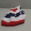 Jayus US Bunting Flag 1. 5x3 FT- Embroidered Stars USA American Pleated Fan Flag- Patriotic Half Fan Banner Flag with 3 Brass Grommets for 4th of July Memorial Day Party Outdoor