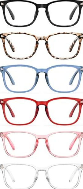 CCVOO Mix & Match Reading Glasses for Women - Lightweight, Comfortable Fit, Clear Vision - Blue Light Blocking (+1,75)