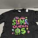 5 Years Old Birthday Party 5th Bday This Slime Queen is 5 TShirt SMALL YOUTH Black