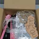 56Pcs Baby Shower Prizes for Game Winners Baby Shower Favors Gifts including Plastic Tumbler Notebook Scented Candles Ballpoint Pen Mirrors with Hair Brushes Bracelet Gift Bag (Pink)