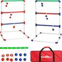 Ladder Ball Toss Game with 6 Weighted Bolos, Carrying Case and Sand Weighted PVC Piping, Games for Adults, Kids, Family, 
Item Weight	9.7 pounds