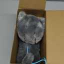 YH YUHUNG Interactive Walking Dog Toy with Leash, Grey Puppy with Blue Ears, Electronic Barking & Tail Wagging Robot Pet, Realistic Stuffed Animal Gift for Kids Boys Girls 3+ (Grey/Blue)