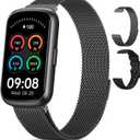 Activity & Fitness Tracker, 24/7 Heart Rate Monitor Smart Watches for Women/Men, Fitness Watches for Women/Men with Step Tracker and Sleep Tracker, IP68 Waterproof Watch for Android Phones/iPhones (Black-Ink Black)