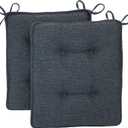 Klear Vu Porch Rocking Chair Cushion Set for Indoor and Outdoor Use, Assembled in The USA, Easy to Clean Stylish Seat and Back Pads with Fabric Ties, 20" x 17" x 2", Tonic Blue
