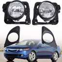 2Pcs Clear Lens Fog Light Assembly Left and Right Side Replacement for Acura TSX 2009-2010