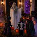 Fun Express Spooky Standing Ghost Girl Animated Halloween Decoration, 5.7ft