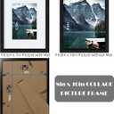 Hongkee 8x10 Black Picture Frames set of 3, Made of Wooden and Glass Photo frame - Displays Picture 5x7 with Mat or 8 x 10 without Mat, Desktop & Wall Collage Frame set