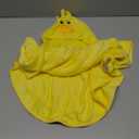 HIPHOP PANDA Hooded Towel - Rayon Made from Bamboo, Bath Towel with Bear Ears for Newborn, Babie, Toddler, Infant - Absorbent Large Baby Towel - Yellow Duck, 21.5 x 22.5 Inch