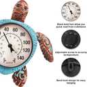 MUMTOP Outdoor Thermometer, Turtle Outside Wall Thermometer for Patio Yard Garden, Large