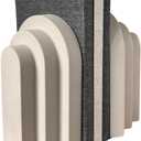 OAKOA Concrete Heavy Book Ends Decorative - Decorative Bookends for Heavy Books - Book Ends for Shelves Decorative - Heavy Duty Bookends for Shelves Decorative - Modern Bookends Decorative