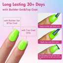 Neon Green Soft Gel Nail Tips Medium Short Square Gel Tips Pre-colored Press on Nails Pre Applied Tip Primer Natural Acrylic Fake Nails Extensions for DIY Nail, 300Pcs