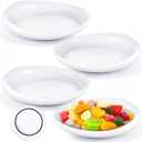 Hushee 4 Pcs Adaptive Scoop Plates 8 Inches Scooped Dish Suction Bowls with Silicone Anti-Slip Rubber Ring Eating Utensils for Elderly Disabled Handicapped from Parkinsons Dementia Stroke
