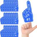 24 Pcs Mini Foam Fingers Baseball Party Favors We Are #1 Sports Foam Finger For Dodgers Fans Field Day Accessories Team Present Party Decorations (Blue)