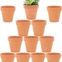 Yishang 2.5 inch Terracotta Pots with Drainage Holes,Small Mini Clay Ceramic Pottery Planter,Cactus Flower Terra Cotta Pots,Succulents Nursery Pots for Indoor/Outdoor Plants,Crafts,Wedding-12 Pack