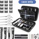 SMYV Barber Bags for Clippers and Supplies, Sturdy Clipper Storage Case for Barber Accessories, Hair Trimmer Organizer for Men Razor Guard Grooming Kits (Case Only), Large