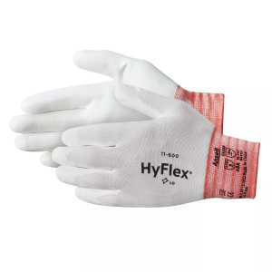 Ansell® HyFlex® 11-600 Polyurethane Coated Gloves - White, Small, Pack of 3