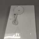 HIEEY 3 Way 360 Trifold Mirror with LED, Height Adjustable Telescoping Hooks,and 5X Magnification for Makeup,Hair Cutting/Styling (White)