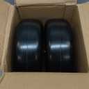 GICOOL 9x3.50-4 Flat Free Lawn Mower Tires, 9" Smooth Tread Front Wheel Assembly Fits Exmark Metro/Scag SW Series Zero Turn Mowers, Adjustable Hub 3.5"-5", 3/4" & 5/8" Bearing, 2-Pack