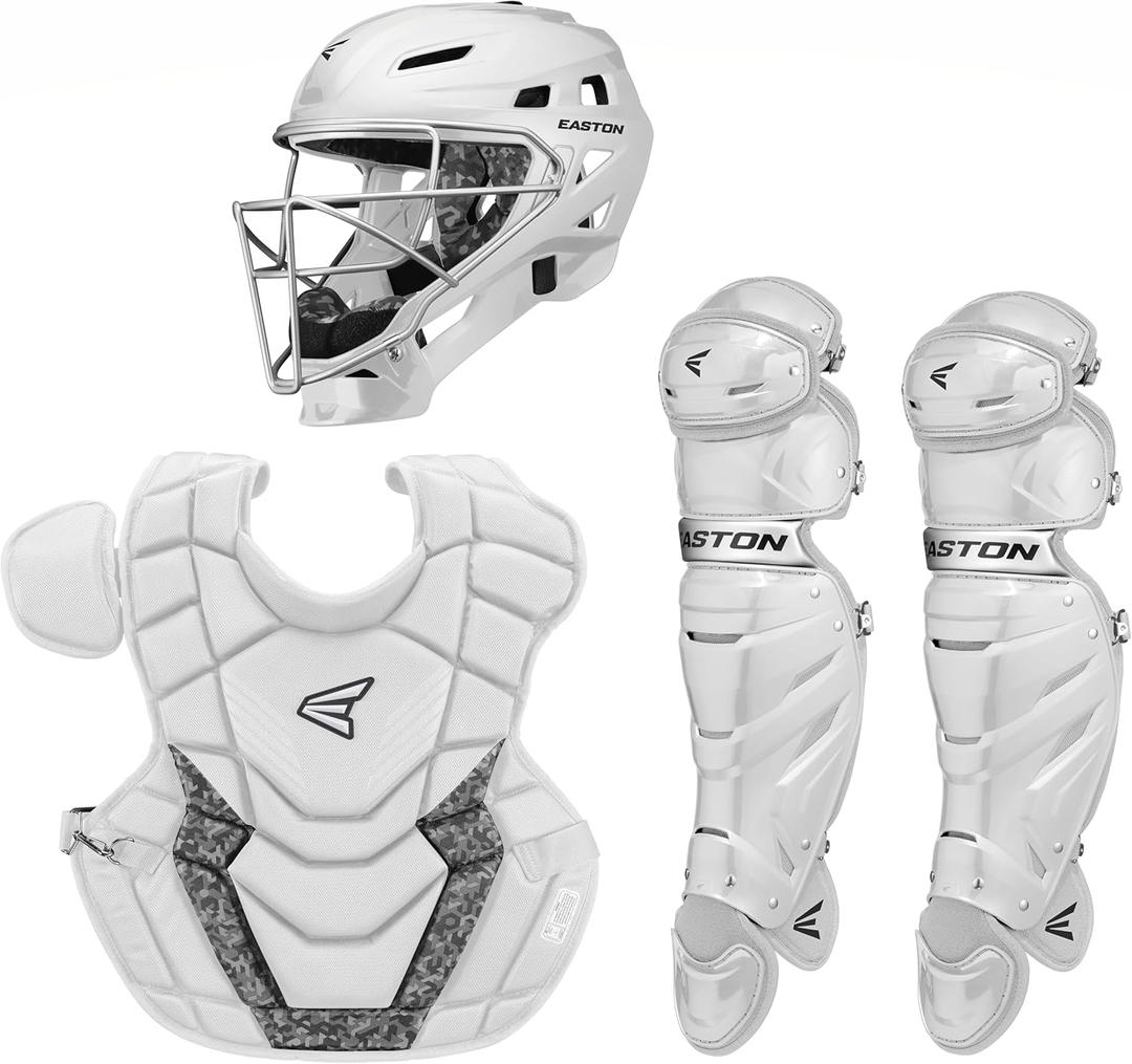Easton | GAMETIME 2.0 Baseball Catcher's Equipment | Box Set | NOCSAE Approved | Youth/Intermediate/Adult | Multiple Colors (Intermediate | Ages 13-15, White/Digi Camo)