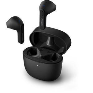 Philips T2236 True Wireless Headphones with IPX4 Water Resistance and Super-Small USB-C Charging case, Midnight Black