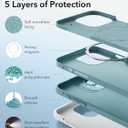 ESR for iPhone16 Plus Case with MagSafe, Supports Magnetic Charging, Smooth & Slim Silicone Case, Shockproof, Full Screen and Camera Protection, Soft Microfiber Lining,Teal