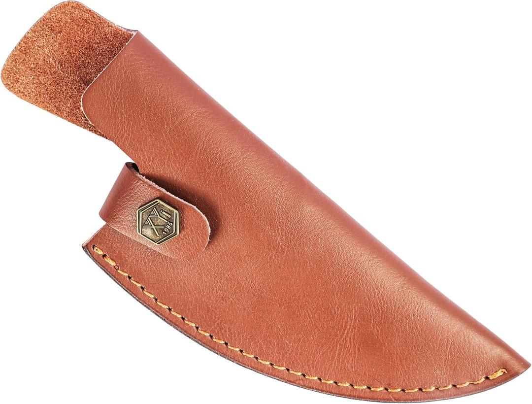 XYJ Leather Sheath For 6 Inch Boning Knife Edge Guards Blade Protector Cleaver Chef Knives Cover With Loop Belt For Outdoor Camping