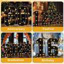 Pooqla 3FT Marquee Light Up Numbers, Black Lighted Party Decor for her him Women Men, Giant Mosaic Light Up Numbers for 3rd 13th 30th Birthday Anniversary Decoration, Number 3