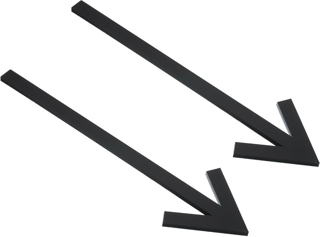 PATIKIL 10.2" Self Stick Arrow Sign, 2 Pack Acrylic Directional Sign Sticker Self-Adhesive for Indoor/Outdoor Wall Marking, Black