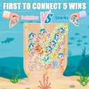 Fish Arena Connect 5 Wooden Toy  Ocean Animal Board Games for Kids, Fun 2 Player Family Strategy Game