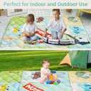 Foldable Baby Play Mat, Soft Baby Floor Mat, 127 * 127cm Non-Slip Crawling Mat, Machine Washable, Suitable for Babies, Toddlers and Infants to Play with