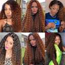 T1B430 Deep Wave Human Hair Bundles Ombre Brown 10 Inch 3 Tone Brown 1 Bundles Human Hair Extensions 100 Gram Per Bundle Unprocessed Virgin Double Weft