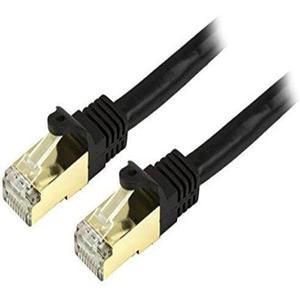 StarTech.com 2ft CAT6a Ethernet Cable - 10 Gigabit Shielded Snagless RJ45 100W PoE Patch Cord - 10GbE STP Network Cable w/Strain Relief - Black Fluke Tested/Wiring is UL Certified/TIA (C6ASPAT2BK)