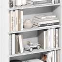 Furinno Basic Book Shelf, 6-Tier Bookcase with Open Shelf, Bookshelf, Cube Storage Organizer, 7 x 24 x 53, for Living Room, Bedroom, Home Office, White