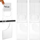Kathfly 20 Pack Clothing Rack Size Dividers Plastic Closet Dividers for Hanging Clothes Transparent Rectangle Clothes Rack Size Label Hangers for Department Wardrobe Stores Organization