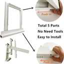 Air Conditioner Bracket,Air Conditioner Support Bracket,No Drilling and No Tools Required, Heavy Duty Steel Construction Holds Up to 200 lbs, with Installation Instruction Manual