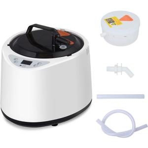 Smartmak Sauna Steamer Pot, Portable 2 Liters Steam Generator with Remote Control, 1000W Home Spa Machine with Timer Display Mist Moisturizing Herbal Box for Personal Body Detox, 110V US Plug, White