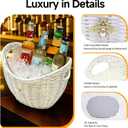 4L Double-Layer Ice Bucket with Handle Hole(Plastic-White)