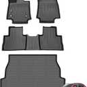 NBINGO®Fit for Toyota RAV4 Floor Mats 2019-2025(Not Fit Hybrid) All Weather TPE Mats Custom Fit for Floor Liner for Toyota RAV 4 LE/XLE/Limited/TRD/Adventure Front and Rear 2 Row Car Mats,Black
