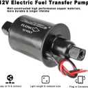 CarBole 12v Universal Electric Fuel Pump 5-9 PSI 30GPH Gasoline and Diesel Fuel Transfer Pump for Carburetor Engine E8012S E8016S EP12S FD0002 (Black)