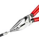 KNIPEX Tools 08 21 185 Needle-Nose Combination Pliers, 7-1/4"