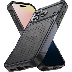 ShukZinfeo Compatible for iPhone 17 Pro Case 2025 6.3" Slim Matte TPU + PC Protective Shockproof Anti-Scratch Plastic Hard Cover Millitary-Grade for iPhone 17 Pro Phone Case Gray Black