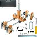 Mortise Lock Jig,Door Lock Hole Opener Kit for Wooden Doors,Door Lock Installation Kit Mortising Machine Mortise Jig with 3 Drill Bits,Suitable for Angle Grinder and Electric Hand Drill