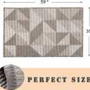 CHICHIC Indoors Doormat 35 x 59 Inch Front Back Indoors Door Mats for Home Entrance Entry Way Entry Rugs Floor Mat Machines Washable Rugs Inside Non Slip Outdoors Rugs, (Pattern B Brown)