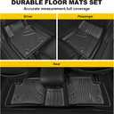 TTX LIGHTING Car Floor Mats Compatible with BMW 5 Series 2017-2023 530i 530e 540d 540i (G30&G31) M550i M5 (F90), All Weather Protection TPE Floor Liner 1st & 2nd Rows Full Set Car Mats