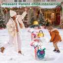 Christmas Inflatable Outdoor Decoration Ball, Giant 24 Inch Santa Claus Large Inflatable Ornaments with LED Light, Christmas Xmas Blow Up Ball for Yard Lawn Porch Tree Holiday Decor